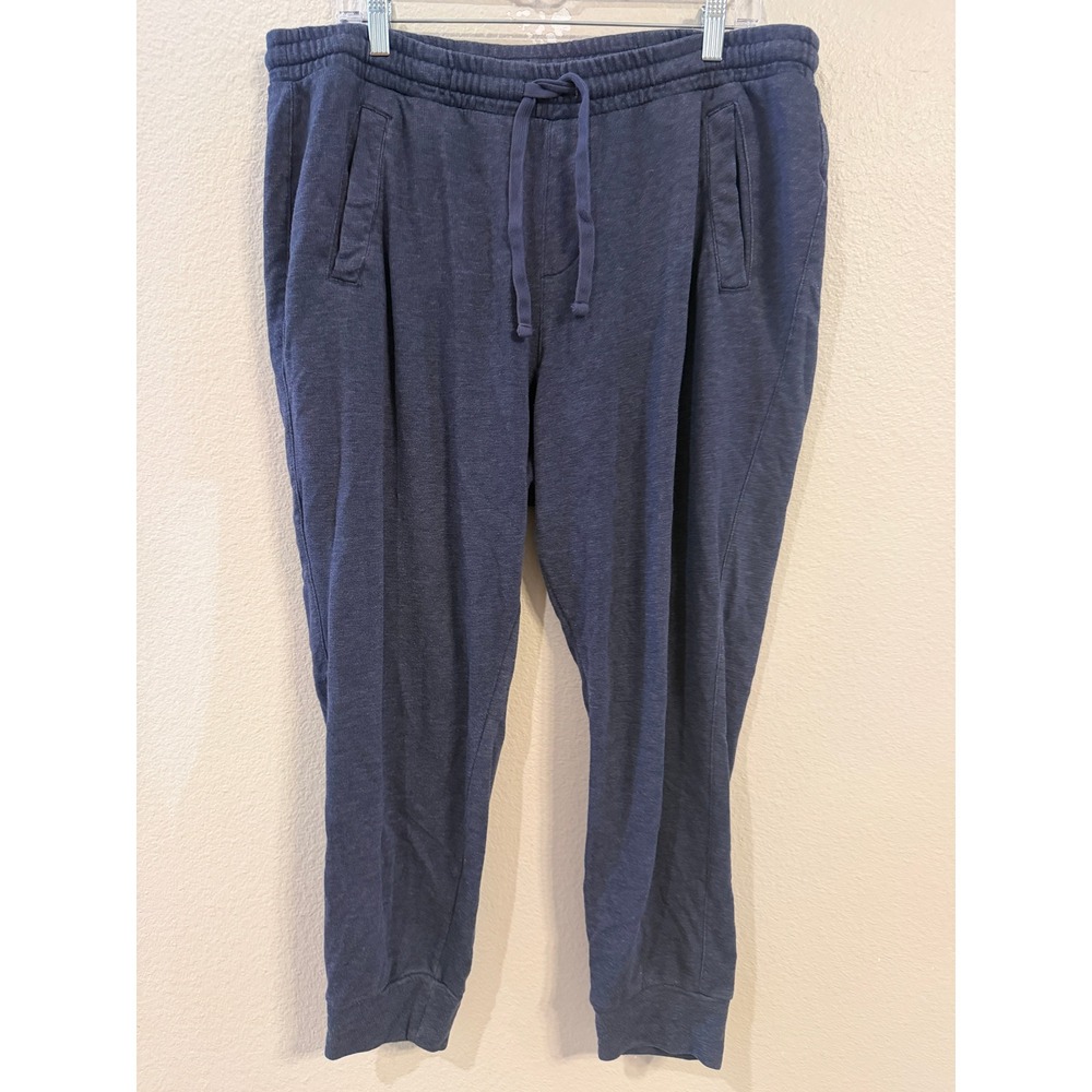 Old Navy Womens XL Navy Blue Heathered Jogger Sweatpants Drawstring Pockets